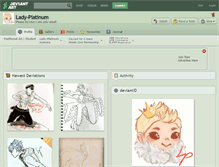 Tablet Screenshot of lady-platinum.deviantart.com