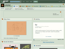 Tablet Screenshot of linkshot.deviantart.com