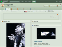 Tablet Screenshot of harlequin-ink.deviantart.com
