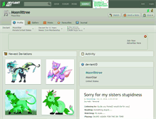 Tablet Screenshot of moonlittree.deviantart.com