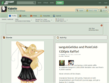 Tablet Screenshot of klabelle.deviantart.com