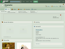 Tablet Screenshot of dreamalive.deviantart.com