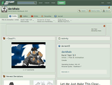 Tablet Screenshot of davidhalo.deviantart.com