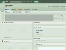 Tablet Screenshot of magicsnake.deviantart.com