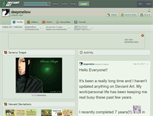 Tablet Screenshot of deepmellow.deviantart.com