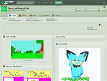 Tablet Screenshot of jim-the-blue-pichu.deviantart.com