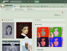 Tablet Screenshot of cutiecoqui.deviantart.com