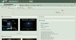 Desktop Screenshot of do-you-believe.deviantart.com