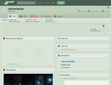 Tablet Screenshot of naturemaniac.deviantart.com