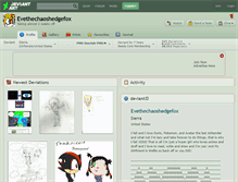 Tablet Screenshot of evethechaoshedgefox.deviantart.com