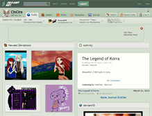 Tablet Screenshot of cincire.deviantart.com