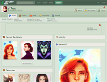 Tablet Screenshot of p17rox.deviantart.com