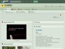 Tablet Screenshot of iluvmybee.deviantart.com