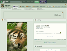 Tablet Screenshot of migratory.deviantart.com