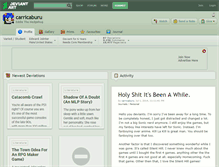 Tablet Screenshot of carricaburu.deviantart.com