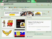 Tablet Screenshot of akatsukifan12345.deviantart.com