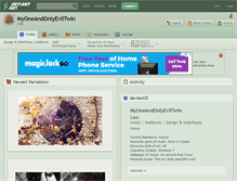 Tablet Screenshot of myoneandonlyeviltwin.deviantart.com