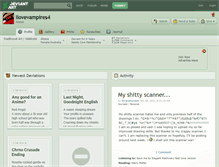 Tablet Screenshot of ilovevampires4.deviantart.com