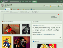 Tablet Screenshot of darkfox907.deviantart.com