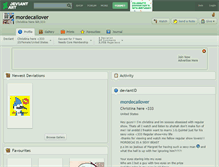 Tablet Screenshot of mordecailover.deviantart.com