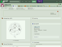 Tablet Screenshot of mikuru15.deviantart.com
