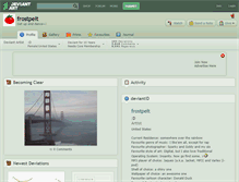 Tablet Screenshot of frostpelt.deviantart.com