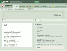 Tablet Screenshot of corpsefire.deviantart.com