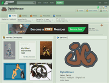 Tablet Screenshot of digitalmenace.deviantart.com