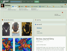 Tablet Screenshot of darkaus.deviantart.com