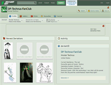 Tablet Screenshot of dp-technus-fanclub.deviantart.com