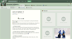 Desktop Screenshot of elemental-wolfpack.deviantart.com