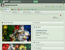 Tablet Screenshot of gundamunicorn96.deviantart.com