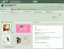 Tablet Screenshot of deviloflight1214.deviantart.com