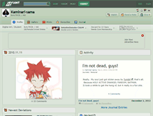 Tablet Screenshot of kaminari-sama.deviantart.com