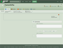 Tablet Screenshot of chamomiletea.deviantart.com