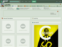 Tablet Screenshot of cyphaflip.deviantart.com