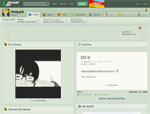 Tablet Screenshot of hellpark.deviantart.com