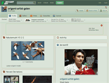 Tablet Screenshot of origami-artist-galen.deviantart.com