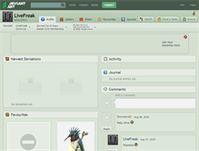 Tablet Screenshot of livefreak.deviantart.com