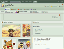 Tablet Screenshot of lunarfirefox.deviantart.com