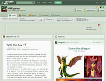 Tablet Screenshot of nikkigamer.deviantart.com
