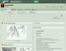 Tablet Screenshot of chaoswolf01.deviantart.com