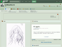 Tablet Screenshot of cantbuymelove.deviantart.com