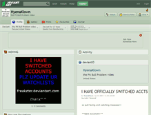 Tablet Screenshot of hyenaklown.deviantart.com