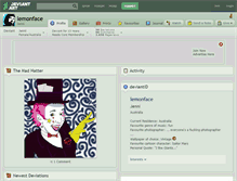 Tablet Screenshot of lemonface.deviantart.com