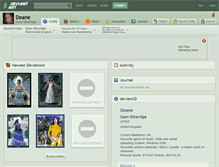 Tablet Screenshot of deane.deviantart.com
