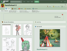 Tablet Screenshot of flamefireheart12.deviantart.com