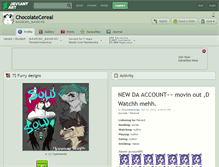 Tablet Screenshot of chocolatecereal.deviantart.com