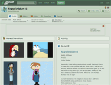 Tablet Screenshot of fearofchicken13.deviantart.com