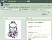 Tablet Screenshot of evillilkitty.deviantart.com